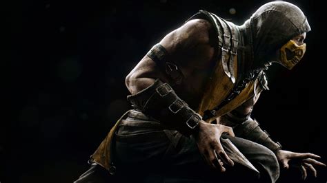 Find the best xbox games wallpapers on wallpapertag. Scorpion 4K Wallpaper, Mortal Kombat X, Black background ...