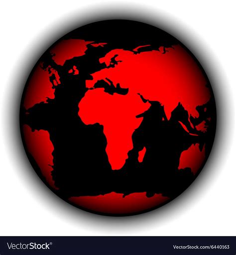 Red Black Globe Royalty Free Vector Image Vectorstock