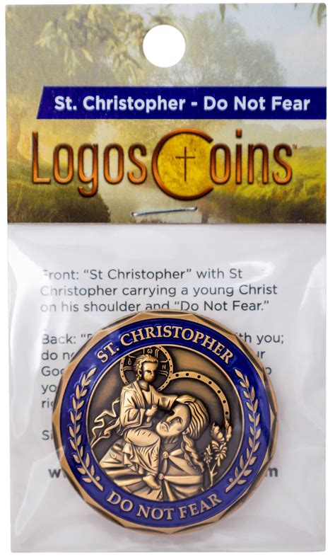 Saint Christopher Antique Gold Plated Challenge Coin Christian Coins