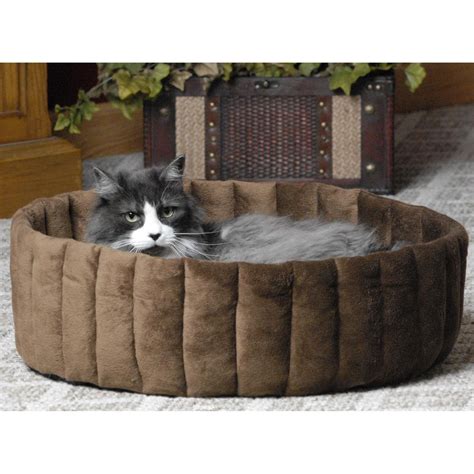 Kandh Kitty Cup Tan And Mocha Cat Bed Petco
