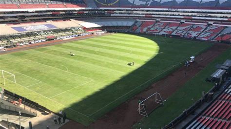 Así Luce La Cancha Del Estadio Azteca Para El Cruz Azul Vs Querétaro
