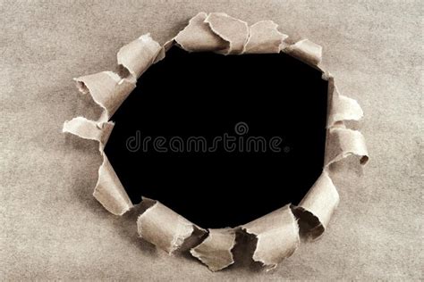 Black Hole In Paper Parchment Black And White Old Paper With Space For