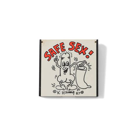 80s Keith Haring Safe Sex Plastic Condom Case Weber