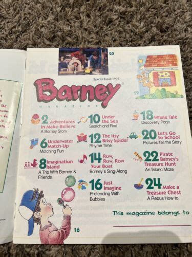 Barney Magazine Special Issue 1995 Winter Section 3 Of 3 4689708326