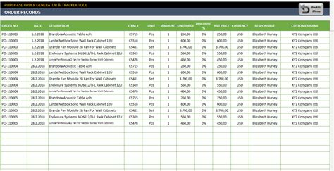 Excel Purchase Order Template Ready To Download