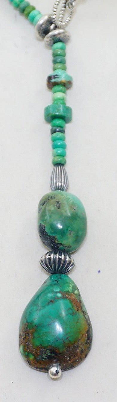 Item H Navajo Royston Turquoise And Sterling Silver Beaded