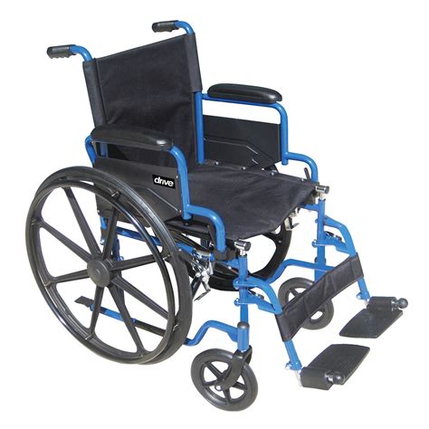 Drive Medical Blue Streak 20 Wheelchair With Flip Back Desk Arms