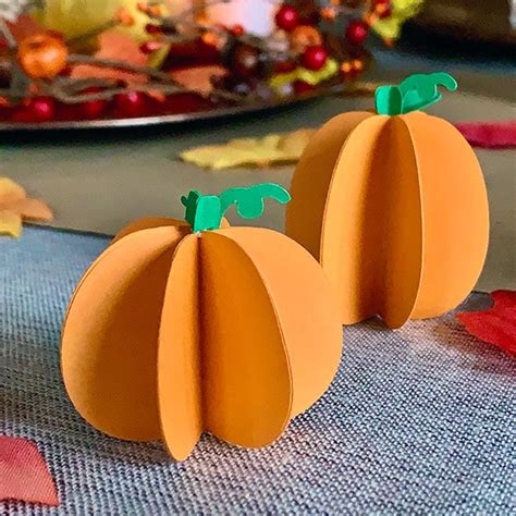 How To Make Mini 3d Paper Pumpkins With Svg Files 100 Directions