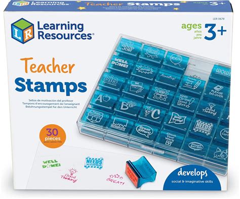 Learning Resources Jumbo Illustrated Teacher Stamps Encouraging