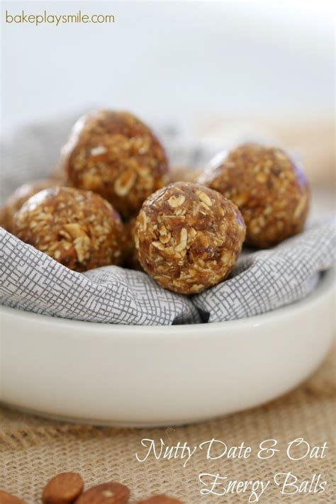 Nutty Date Oat Energy Balls Minute Recipe Recipe Recipes
