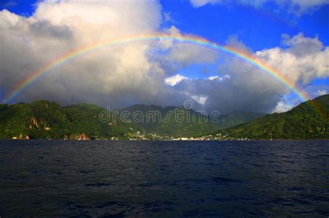 Rainbow In St Lucia Stock Photo Image Of Outdoors Beautiful 7609964