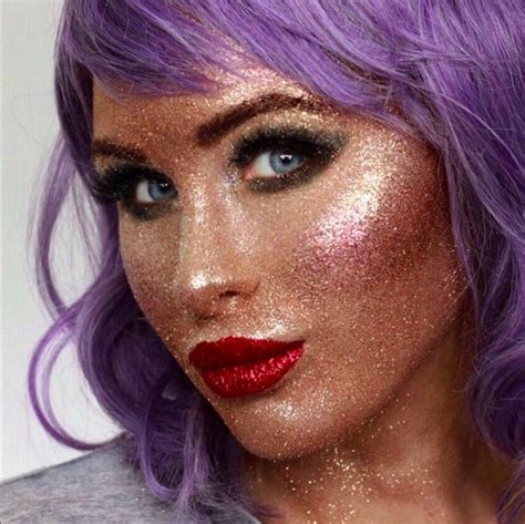 Full Face Glitter Makeup Look Popsugar Beauty