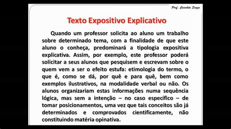 Prof Cassildo Souza DiferenÇas Entre Texto Expositivo Explicativo E