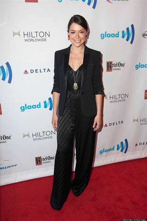 Tatiana Maslany Wears Chic Kate Moss For Topshop Jumpsuit At Glaad