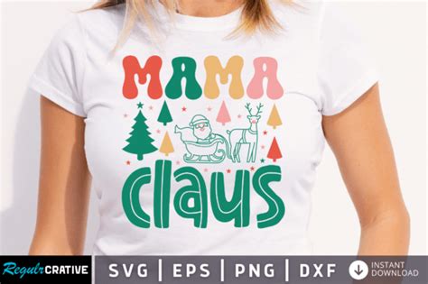 Free Mama Claus Svg Design Graphic By Regulrcrative Creative Fabrica