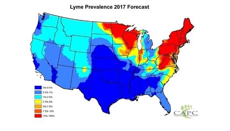 New Map Released After Research Project Shows Us Hot Spots For Lyme Disease