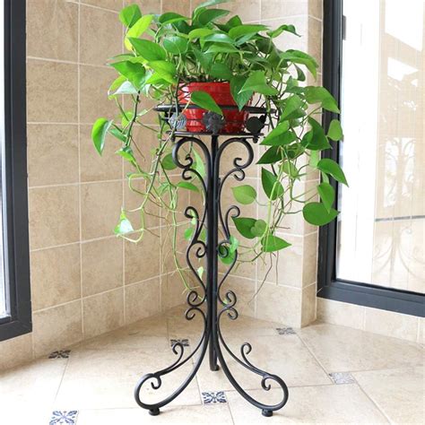 Metal Tall Plant Stand Indooroutdoor Iron Flower Pot