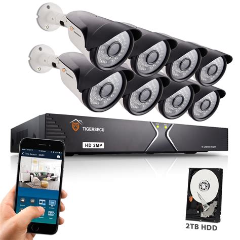 Tigersecu Wired Home Security Camera System Super Hd