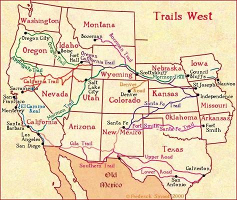 Trails West Genealogy Map Map History