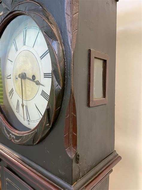 Antique Painted Danish Grandfather Clock 19th Century Denmark For