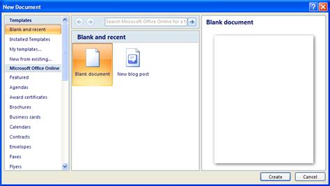 Creating A Blank Document Document Create Editing Microsoft