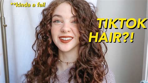 Curtain bangs help give curly hair shape and definition. TRYING TIKTOK HAIR TUTORIAL ON CURLY HAIR - YouTube