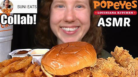 Asmr Popeye S Chicken Sandwich Mukbang No Talking Eating Sounds Youtube