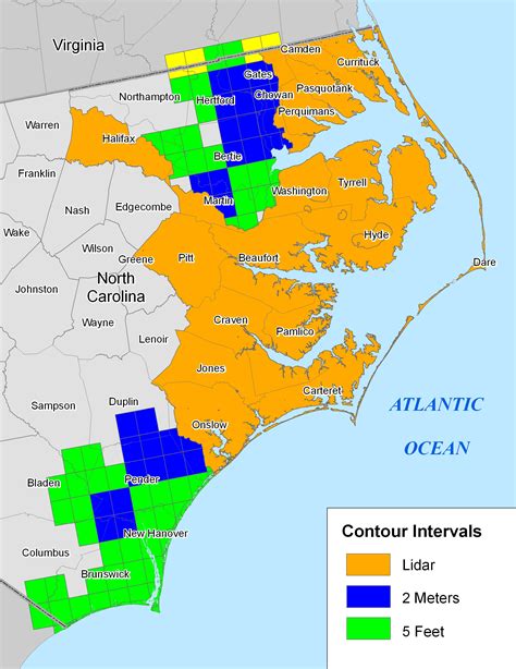 North Carolina East Coast Map Maping Resources