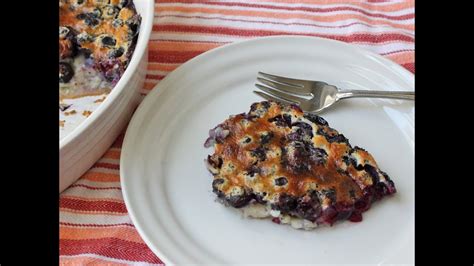 Appetizing vegan spiced applesauce cake. Blueberry Clafoutis Recipe - Fresh Blueberry Baked Custard ...