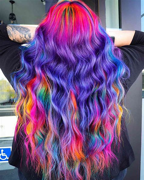 Colorful Rainbow Ombre Hair