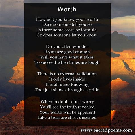 Worth Is An Inspirational Poem By Robert Longley Inspirational Poems
