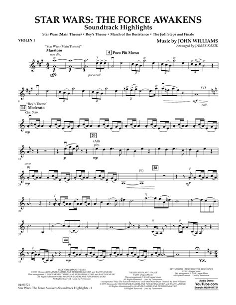 Free Printable Star Wars Sheet Music For Violin Pinterest U2022 The