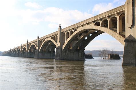 The Stunning Wrightsville Columbia Bridge Across The Susquehanna River
