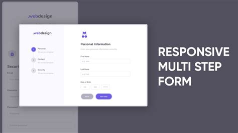 Awesome Responsive Multi Step Registration Form Html Css And Javascript