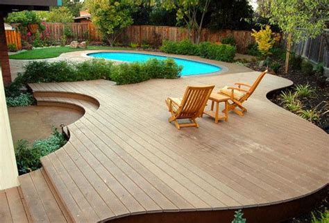20 Inground Pool Wood Deck Ideas Pimphomee