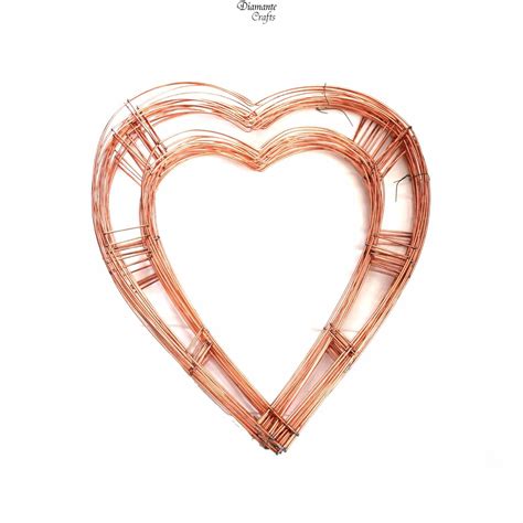 Wreath Heart Shaped Flat Wire Copper Frame 12 15 18 Ebay