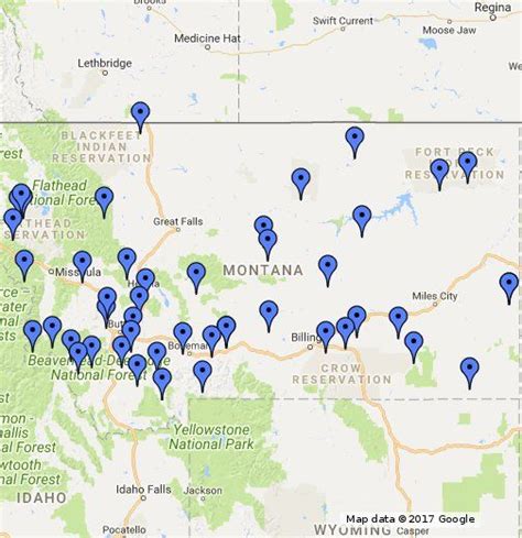 A Map Of Known Geothermal Resources In Montana Compiled By Sage