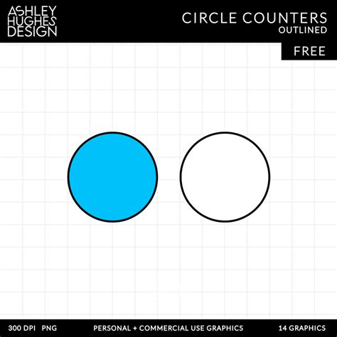 Free Circle Counters Clipart Outlined Ashley Hughes Design