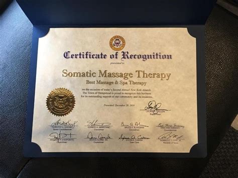 Certificate Of Recognition Massage For Men Spa Therapy Medical Massage