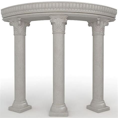3 Stone Columns 3d Model Cgtrader