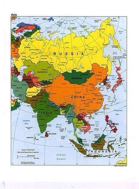 Large Political Map Of Asia Asia Large Political Map