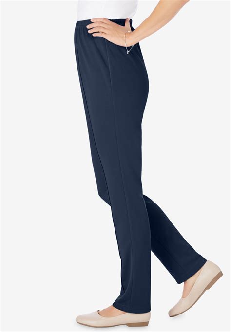 Elastic Waist Soft Knit Pant Woman Within