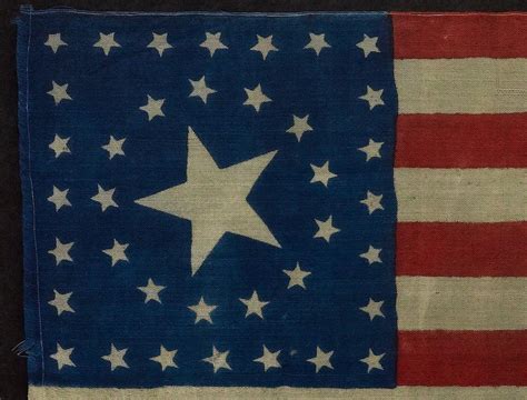 38 Star Antique American Flag With Unique Star Pattern Circa 1876 At