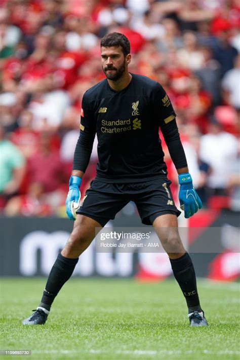 Alisson Becker Of Liverpool During The Fa Community Shield Fixture