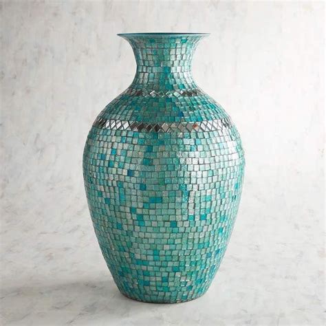 Turquoise Mosaic Vase Mosaic Vase Mosaic Diy Mosaic Ideas Turquoise