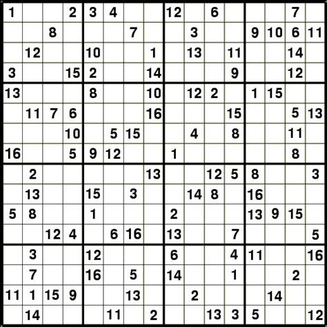 Free downloadable games and puzzles for adults. 16x16 sudoku puzzle. A lot of numbers! | Sudoku puzzles, Sudoku, Sudoku printable