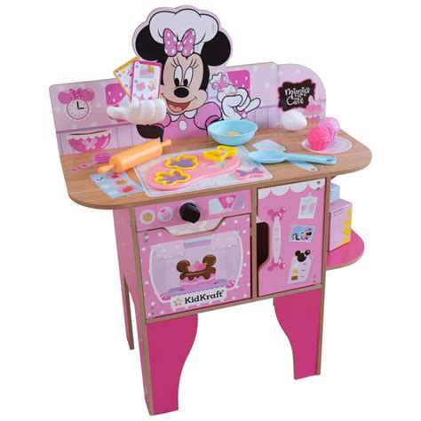 Kidkraft Minnie Mouse Wooden Bakery And Café Toddler Play Kitchen