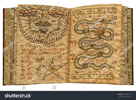 Magic Book Mystic Drawings On Pages Stock Photo 214695226 Shutterstock
