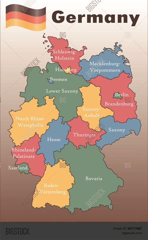 Political Map Germany Vector And Photo Free Trial Bigstock
