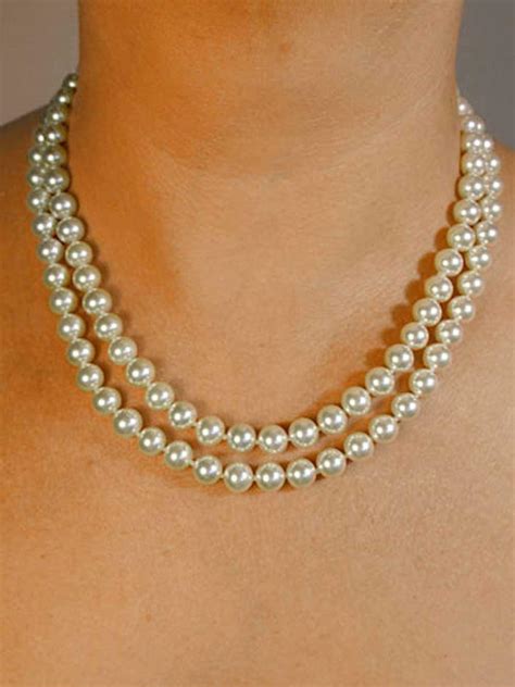 Majorcamallorca Pearl Necklace Double Strand By Franciscaspearls